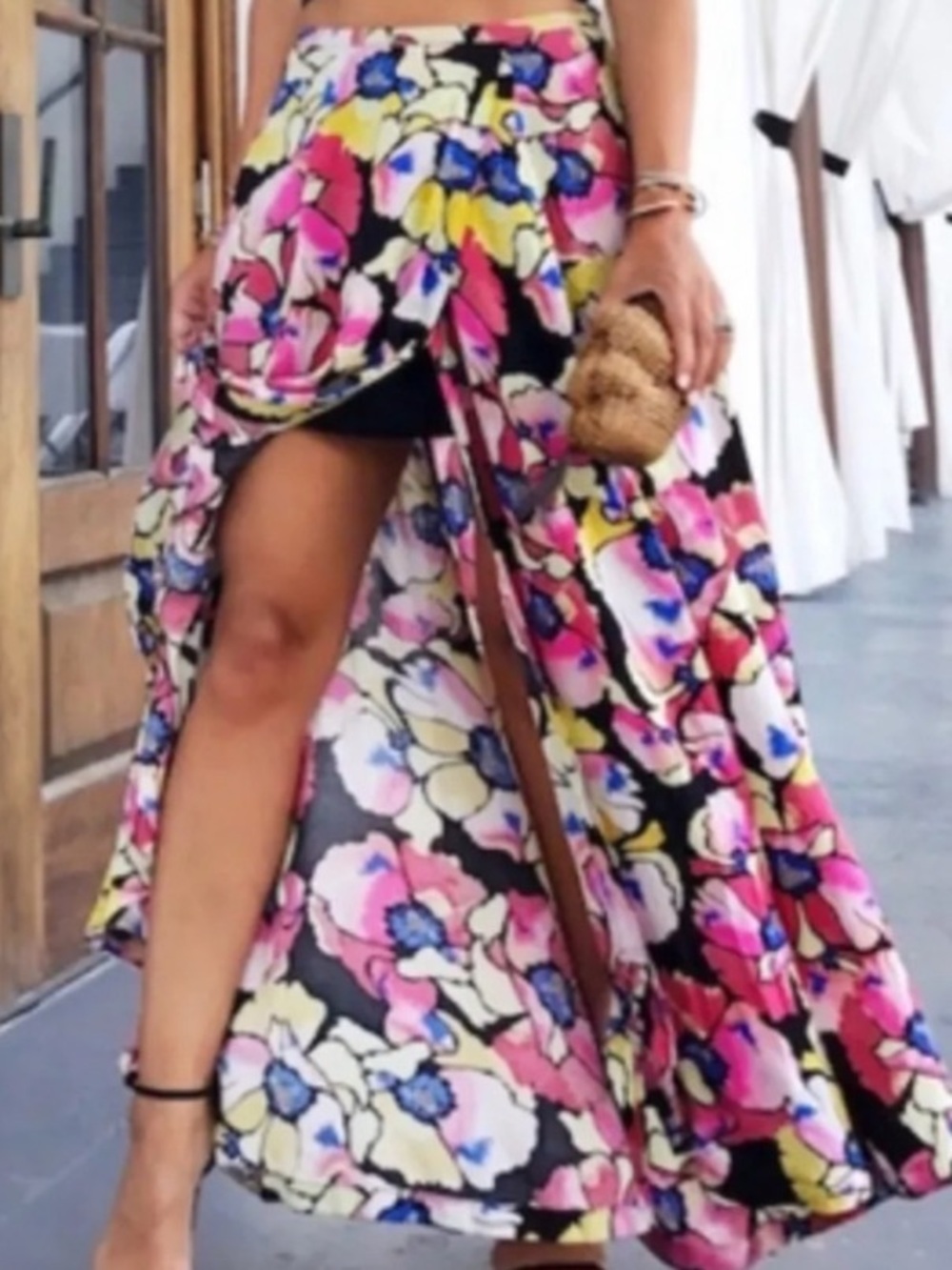 FREE PEOPLE FLORAL MAXI SKIRT